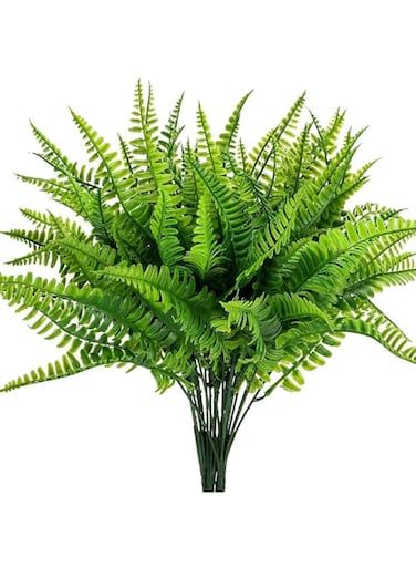 Leixi 6pcs Artificial Plants Fake Plastic Greenery Shrub Bushes UV Resistant Plants Plastic Wheat Grass for Indoor Outdoor Home Garden Decoration (Shurb)
