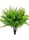 Leixi 6pcs Artificial Plants Fake Plastic Greenery Shrub Bushes UV Resistant Plants Plastic Wheat Grass for Indoor Outdoor Home Garden Decoration (Shurb)
