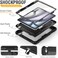 Case for iPad Air 13 inch Case 2024 (M2) Shockproof with Screen Protector/Pencil Holder/Hand Strap, [3-Layer] Heavy Duty Protective iPad Air13 6th Generation (A2898, A2899, A2900) - Black