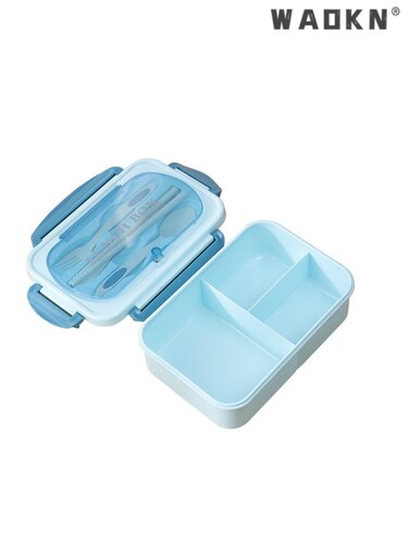 Blue Portable Insulated Lunch Box and Fresh-Keeping Container - Leak-Proof Bento Box with Built-in Utensils for On-the-Go Meals, Ideal for Work, School, and Travel, Keeping Food Warm and Fresh