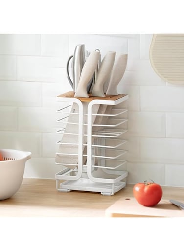 Poeland Knife Block Kitchen Knife Holder Storage Organizer
