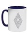 Bones And Skull Printed Coffee Mug Blue/White/Grey 325ml