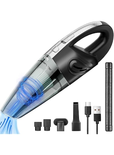 Rayyan Handheld Vacuum Cleaner, Rechargeable the Lightweight Portable Mini Hand Vac with Powerful Cyclonic Suction for Wet and Dry Messes at Home, in the Car, or When Dealing with Pet Hair