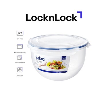 LocknLock 4L Salad Bowl  &ndash; Airtight, BPA-Free Container with Drainage Tray for Fresh Salads