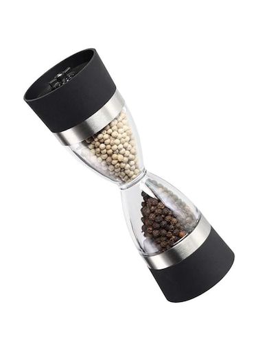 WinCheer Grinder Mill Dual Salt and Pepper Grinder Set, 2 in 1 Hourglass Spice Seasoning Circle Grinder Shaker