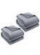 2-Pc Single Blanket Grey 280 GSM Microfiber Fleece Flannel Bed Blanket 150x200cm Super Plush and Silky Throw Blanket