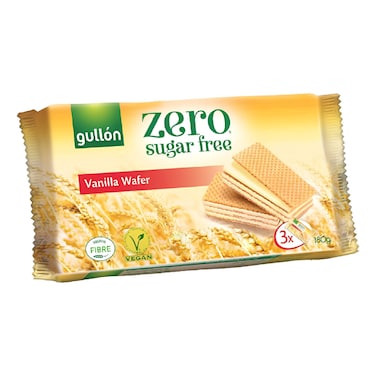 Gullon Zero Sugar Free Vanilla Wafer, 180g