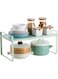 U-HOOME Expandable Countertop Organizer Shelf , Cupboard Stand Kitchen Spice Rack,Cabinet Pantry Shelf, Organization and Storage For Kitchen Bathroom (Green)