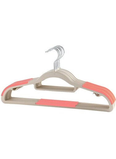 ManGotree 10-Pack Plastic Clothes Hangers,Ultra Thin Non Slip Clothes Hanger Space Saving Coat Hangers, 360&deg;Rotating Hook,Pant Hangers (RG-WT-PK)