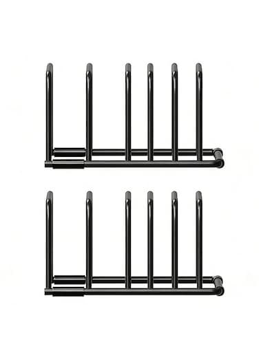 Heavy-Duty Cutting Board Organizer Rack, Space-Saving Iron Wire Holder for Cutting Boards and Trays (6.15" D x 7.9" W x 3.8" H-2 Pack)
