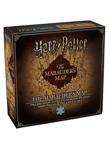 The Noble Collection Harry Potter Marauders Map 1000pc Jigsaw Puzzle - 35 x 13in (89 x 33cm) Oversized Puzzle - Harry Potter Film Set Movie Props Gifts