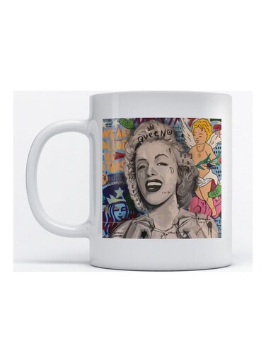 Mug Pop Art Marilyn Monroe for Coffee and Tea White