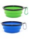 Anbane Collapsible Dog Bowl, for Pet Indoor and Outdoor Activity, Camping Traveling Folding Pet Feeding Watering Dish, Cat Water Bowls for Cats Dogs, Lightweight, Leak Proof (Blue, Green, 2 Pack )