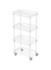 AQUIVER Acrylic Slim Storage Cart - 4 Tiers Narrow Rolling Cart - Utility Cart for Kitchen, Bathroom, Living Room, Laundry - 15.6 &#39;&#39; L x 10.2 &#39;&#39; W x 33.9 &#39;&#39; H