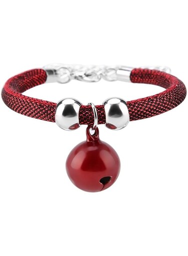 Cat Collar with Bell for Kitten Safety Buckle Collar Adjustable Cute Necklace Chain for Small Animal Puppy Supplies Personalized Stuff&amp; Accessories Girl Boy Male Wedding Birthday Party Pet Dress