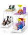 Pull-Out Spice Rack Organizer for Countertop - Plastic Tiered Shelf, Under-Sink Kitchen and Bathroom Storage Solution, Space-Saving Easy Access Home Organization (White)