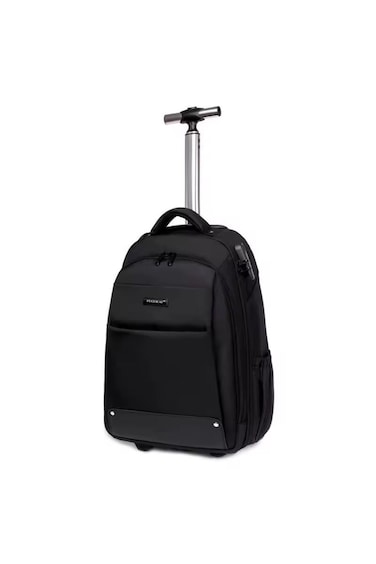 Rolling Laptop Backpack with Telescopic Handle, Waterproof Business Travel Bag,
