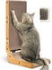 SAWA Cat Scratcher, Large 26.8 Inch Cardboard L Shape Cat Scratch Pad, Vertical Cat Scratching Board with Built-in Catnip Toy Ball, Wall-Mount Cat Scratchers for Indoor Cats