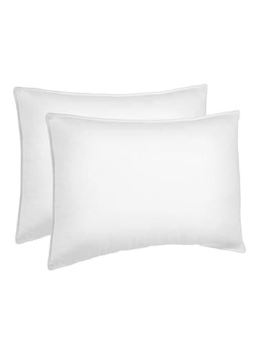 IN HOUSE 2-Piece Solid Bed Pillow microfiber White 160x50cm