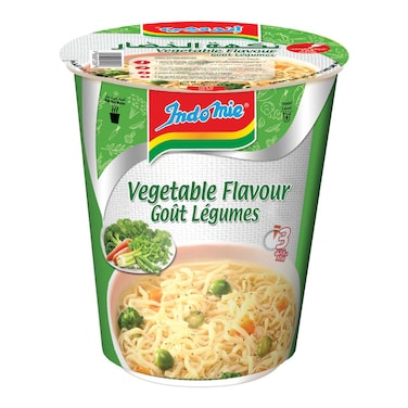 Indomie Vegetable Flavour with Seasoning Powder and Sauce Instant Noodles, 60g