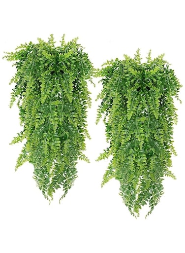 AMERTEER Artificial Hanging Plants   2 Pack fake Hanging plants   3ft Fake Ivy Leaf Vine   Fake Potted Greenery Plants Decor For Wall House Room Patio Indoor Outdoor Home Shelf Office
