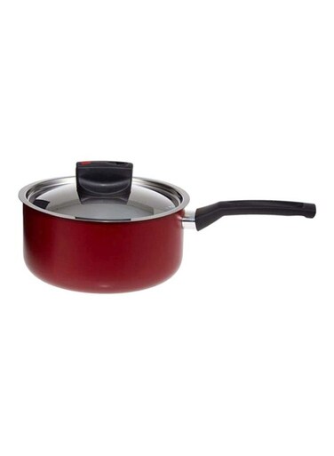 Safecook Non-Stick Cov Saucepan Red 16cm