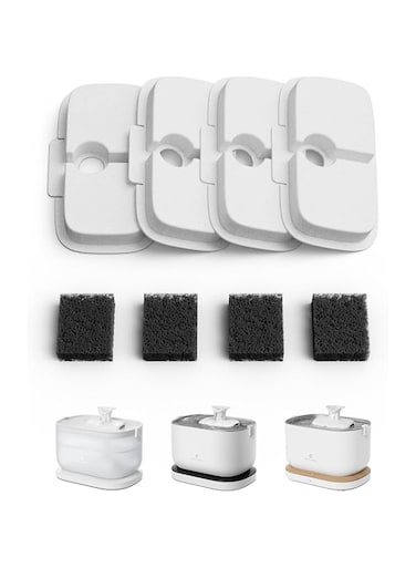 PETLIBRO Replacement Filters for Dockstream Cat Water Fountain PLWF005, 2 Months Set of Replacement Filters for Ultra Quiet Pet (4 Packs)