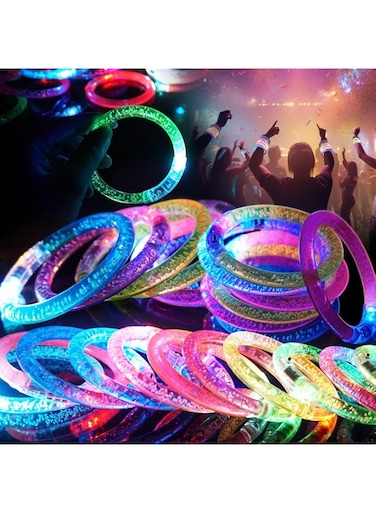 12 Pack LED Light Up Bracelets, Glow in the Dark Party Supplies, 6 Color Glow Sticks Bracelets for Kids/Adults Glow Party Favors, Birthday, Concert,Goodie Bag Fillers, New Year, Rave