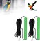 Khazna Bouncy Toy Bird Leash and Harness, 2 Pcs Pet Parrot Training Rope Adjustable Bird Flying Harness 157 Inch Traction Rope for Parrots All Birds Training Outdoor Bird Accessories