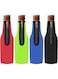 THE WHITE SHOP Beer Bottle Cooler Sleeves, Standard Zip-up Extra Thick Neoprene Insulated Sleeve-Keep Beer Cold and Hands Warm, Non-slip 12 OZ Longneck Bottle Holder with Bottle Opener(COLOURMIX)