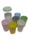 Vintage Tupperware Textured Tumblers With Seal Multicolor