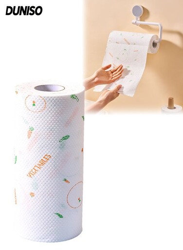 150Pcs Disposable Cleansing Cloths with Double Buckle Stainless Steel Rack&iuml;&frac14;&OElig;Thick Disposable Dual-Use Dry Wet Wiping Cloths&iuml;&frac14;&OElig;Disposable Dish Towels&iuml;&frac14;&OElig;Environmental Protection, Water and Oil Absorption&iuml;&frac14;&OElig;Suitable for Range Hoods,Stoves, Pots, and Bowls&iuml;&frac14;&OElig;20*25cm