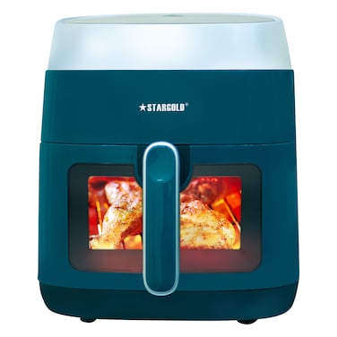 STARGOLD Air Fryer 7L, 10-in-1 with Rapid Hot Air Circulation, 1800W, Digital Touch Screen, Transparent Lid - Grilling, Broiling, Roasting, Fast, Energy-Saving, Oil-Free Cooking