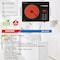 STARGOLD Infrared Cooker 2200 W Dual Heat Ring Electric Stove Touch Control 3-Hour Timer Cooker