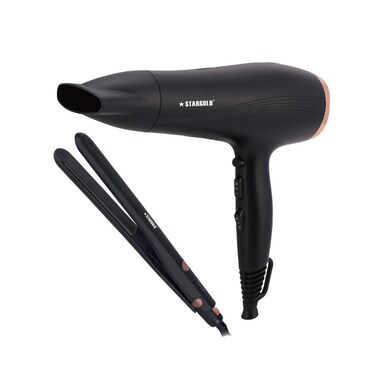 STARGOLD 2-in-1 Hair Dryer &amp; Hair Straightener 2000-2400W Professional Styling Kit, SG-3342
