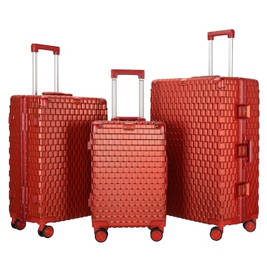 VIPTOUR PC Hard Side Zipperless Luggage Set of 3 PCS TSA Lockable Travel Suitcases 20/25/29