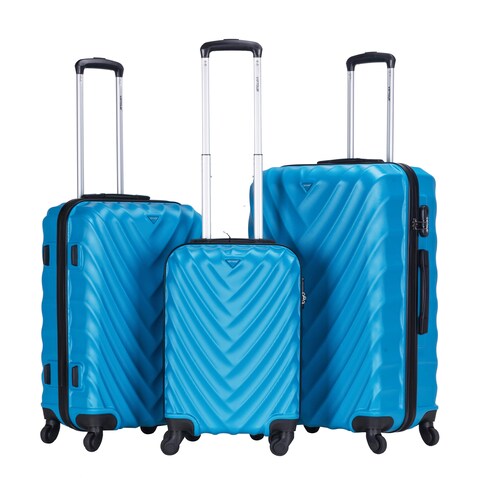 VIPTOUR ABS Hardside 3Pcs Trolley Luggage Set Spinner Wheels With Number Lock 20/24/28 Inches