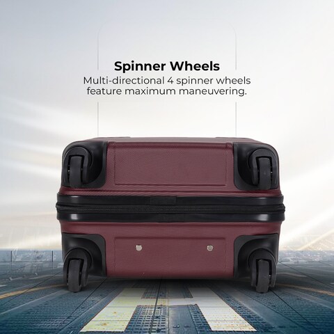 VIPTOUR ABS Hardside 3Pcs Trolley Luggage Set Spinner Wheels With Number Lock 20/24/28 Inches, VT-A392