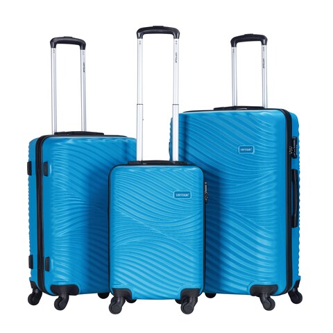 VIPTOUR ABS Hardside 3Pcs Trolley Luggage Set Spinner Wheels With Number Lock 20/24/28 Inches