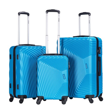 VIPTOUR ABS Hardside 3Pcs Trolley Luggage Set Spinner Wheels With Number Lock 20/24/28 Inches