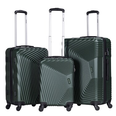 VIPTOUR ABS Hardside 3Pcs Trolley Luggage Set Spinner Wheels With Number Lock 20/24/28 Inches, VT-A394