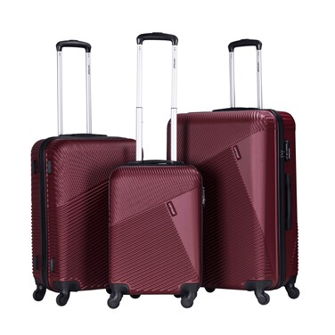 VIPTOUR Luggage 3Pcs ABS Hardside Trolley Set Spinner Wheels With Number Lock 20/24/28 Inches, VT-A396