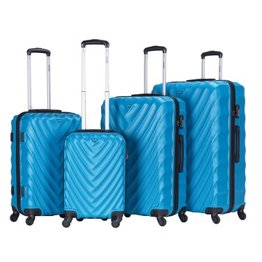 VIPTOUR Set of 4 ABS Trolley Luggage With Number Lock 20/24/28/32 Inches
