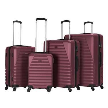 VIPTOUR Set of 4 ABS Trolley Luggage With Number Lock 20/24/28/32 Inches