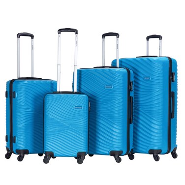 VIPTOUR Set of 4 ABS Trolley Luggage With Number Lock 20/24/28/32 Inches