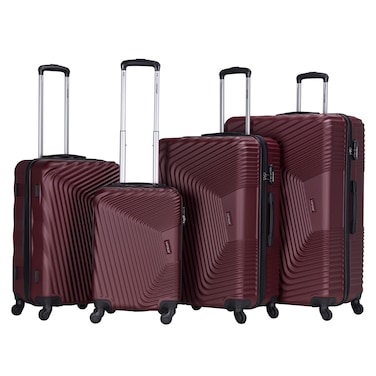 VIPTOUR Set of 4 ABS Trolley Luggage With Number Lock 20/24/28/32 Inches