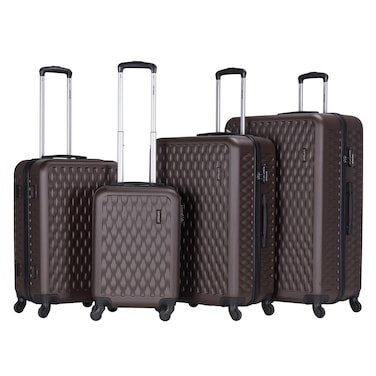VIPTOUR Set of 4 ABS Trolley Luggage With Number Lock 20/24/28/32 Inches