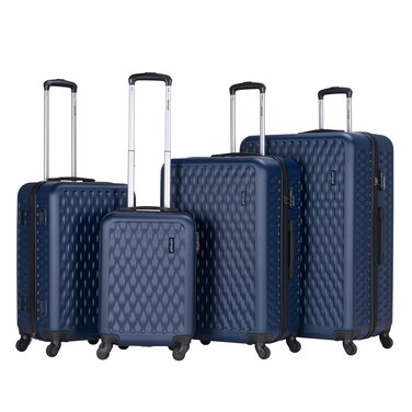 VIPTOUR Set of 4 ABS Trolley Luggage With Number Lock 20/24/28/32 Inches