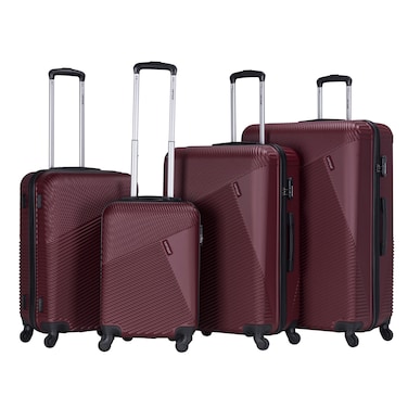 VIPTOUR Set of 4 ABS Trolley Luggage With Number Lock 20/24/28/32 Inches