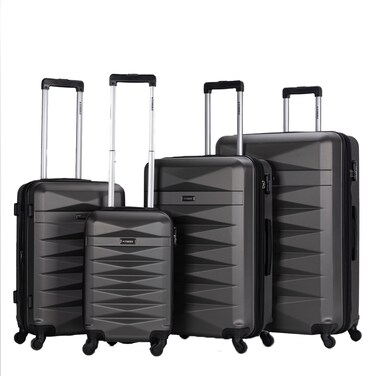 STARGOLD Luggage Set of 4, ABS Hard Shell Suitcase with Expandable Zipper, 360&deg; Spinner Wheels, Number Lock, Lightweight Trolley Travel Bag